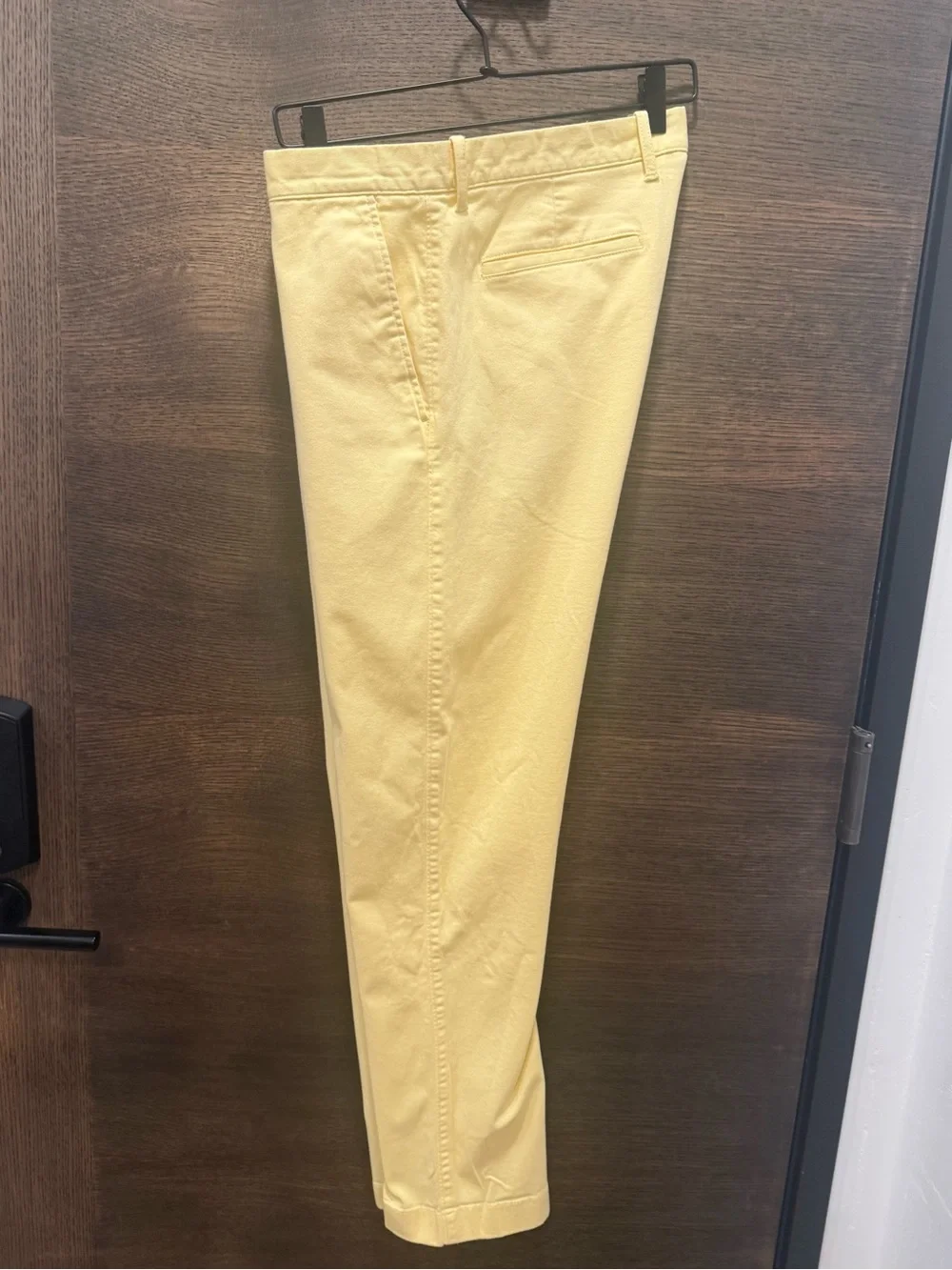 J. Crew Men's Chinos in Pale Yellow Cotton